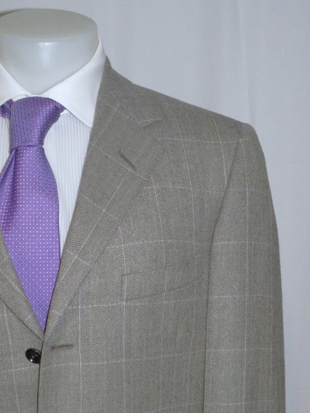 OXXFORD Renaissance Brahmin Wool Hand Made Gray Plaid Sport Coat 40R NWOT